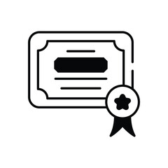 Certificate  icon vector stock illustration