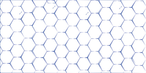 Abstract square digital grid pattern background with hexagons. Modern hexagon polygonal technology vector.Vector white background with hexagons for science, medicine and technology.