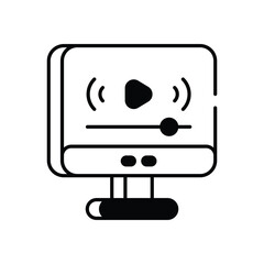 Streaming icon vector stock illustration