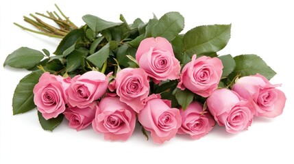 A Bouquet of Pink Roses:  Elegance, Romance, and Delicate Beauty in a Stunning Floral Arrangement