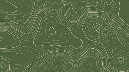 Green Topographic Line Art Background