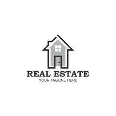 logo design for real estate or building with creative illustration