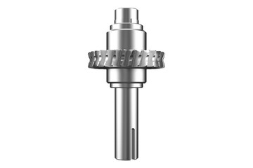 Silver Helical Gear on Transparent Background: High-Resolution PNG for Engineering & Design. Power Transmission Component. Isolated Mechanical Part for Technical Illustration & CAD