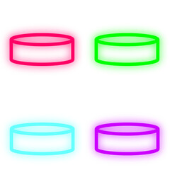 Colorful rounded rectangle shapes graphic design elements for web and print digital artwork design on transparent background