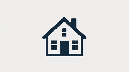 Obraz premium Simple home icon. Modern house silhouette