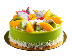 Realistic birthday cakes with various toppings, cute decorations and colorful themes on transparent or easy-to-remove backgrounds for kids celebration, baby party, cake shop marketing and greeting car