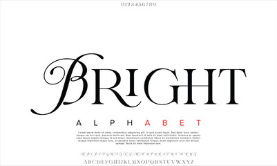 Luxury Bright Marching Regular alphabet letters font for logo