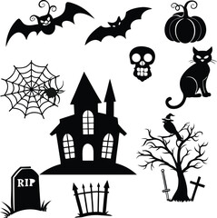halloween vector set