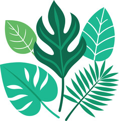 tropical leaves set on a TB.eps