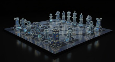 Digital translucent chess set