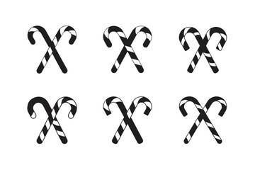 Candy Cane Silhouette Stock Illustrations