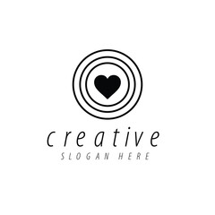 Fast Business Timer Logo Design. Modern  Minimalist Clock Icon