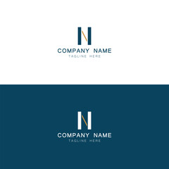 Creative letters Initials Monogram logo HN NH H N