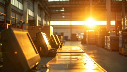 Warm Lighting in a Messy Storage Facility with Barcode Scanners