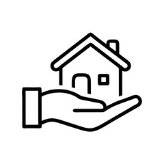 Hand Holding House Icon Representing Property Care and Home Management