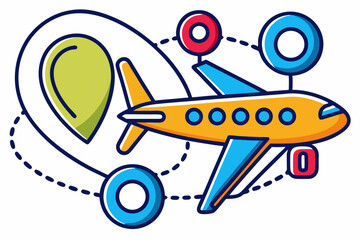 vector illustration of airplane icon