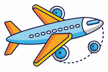 vector illustration of airplane icon