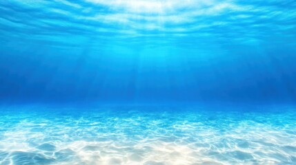 Submerged Serenity: An Underwater Vista of Tranquil Azure Depths