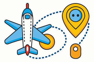 vector illustration of airplane icon