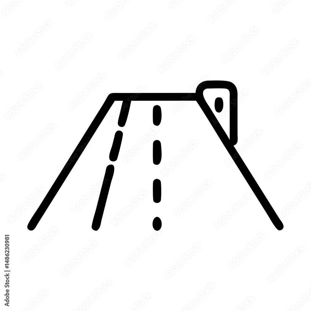 Aufkleber Road Icon Representing Property Accessibility and Infrastructure Connection