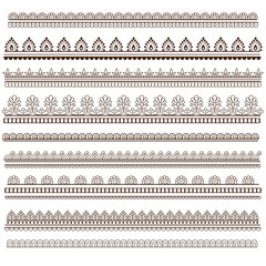 Mehndi, Indian Henna tattoo. Decorative pattern in ethnic oriental style, design elements