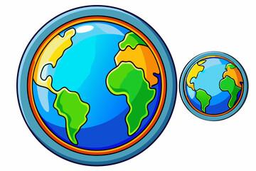 globe with green leaves