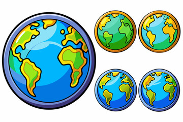 globe with green leaves