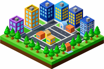 vector illustration of a city
