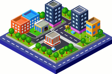 vector illustration of a city