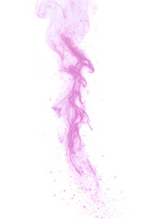 Purple Smoke Trail on Transparent Background.
