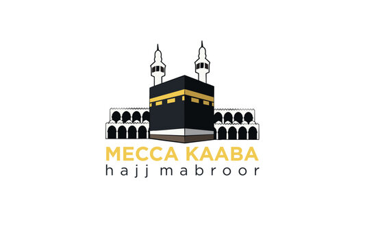 Hajj Mabroor: Pilgrimage to Makkah  vektor ilustration
