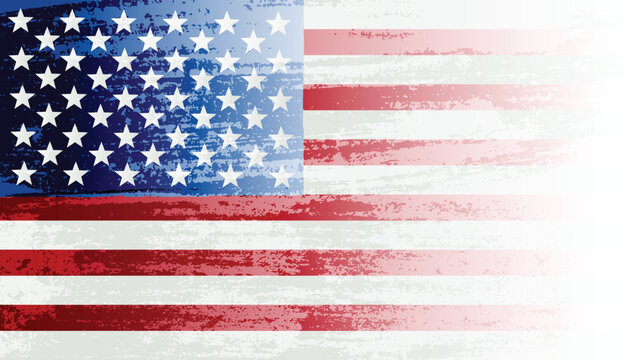 Corporate concept american flag. Independence Day modern vector background.