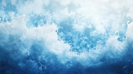 Powerful Ocean Waves with White Foam Splashing on Surface. Intense and Energetic Sea Water Texture Perfect for Nature, Adventure, and Marine-Themed Designs or Backgrounds