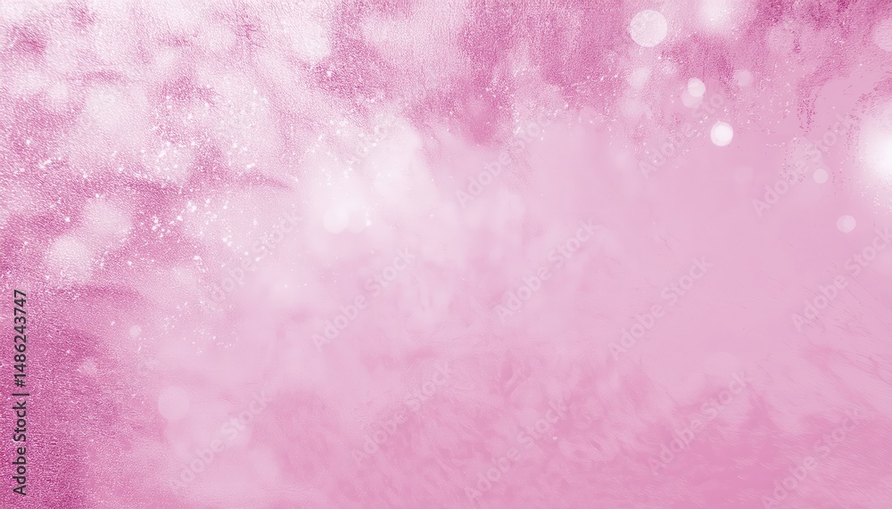 Poster soft pink glitter texture with dreamy bokeh light overlay for feminine web design, elegant branding,