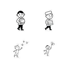 man and woman with speech bubbles