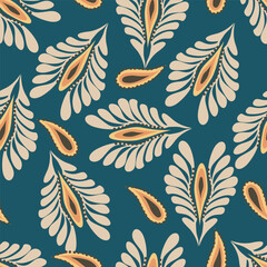 Beautiful Peonies. Seamless floral pattern. Flower Vintage background. Vector illustration. Gold foil and deep green. Template for textiles, wallpaper, paper.
