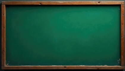 A vintage green chalkboard with chalk marks and a worn wooden frame , green, chalk, wooden