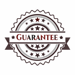 Obraz premium Guarantee badge with stars vector illustration