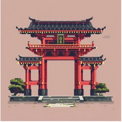 Gate architecture building housing.