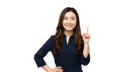 Successful businesswoman has a great idea business woman thinking innovation concept