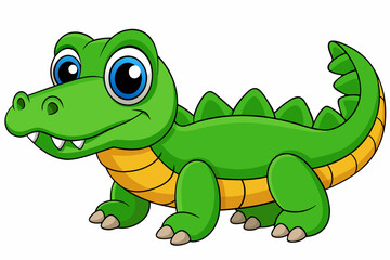 alligator vector on white background