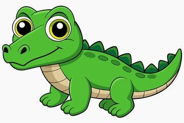 alligator vector on white background