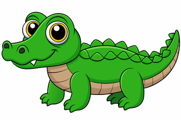 alligator vector on white background
