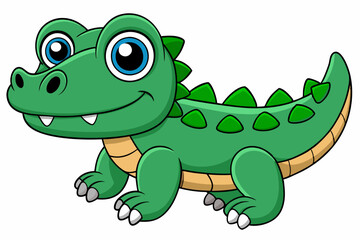 alligator vector on white background