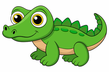 alligator vector on white background