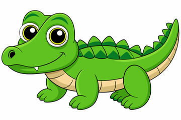alligator vector on white background