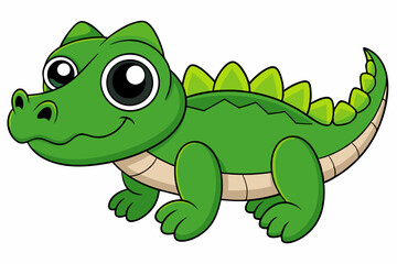 alligator vector on white background