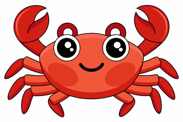 crab vector on white background