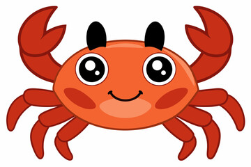 crab vector on white background