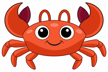 crab vector on white background